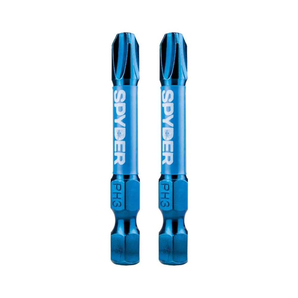 Spyder Mach-Blue PH3 1/4-in x 2-in Phillips Impact Driver Bit (2-Piece) | 19047