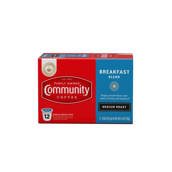 Community Coffee Breakfast Blend Single-Serve Cups, 12 CT