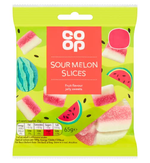 Co-op Sour Water Melon, Slices (65g)