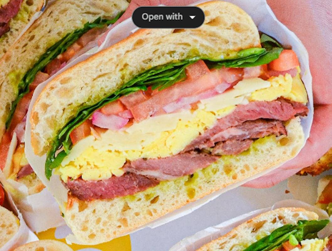 Steak and Egg Breakfast Sandwich