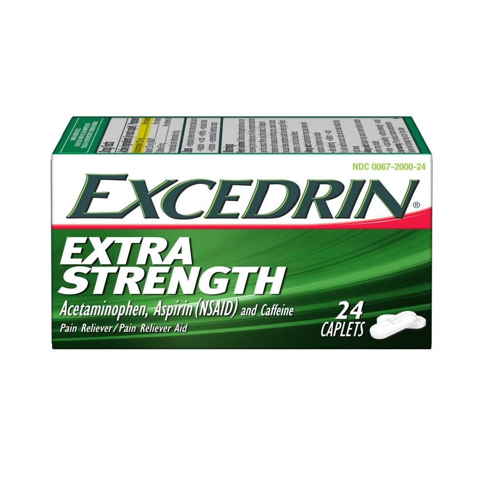 Excedrin Pain Reliever Aid Extra Strength With Caffeine (24 Ct)