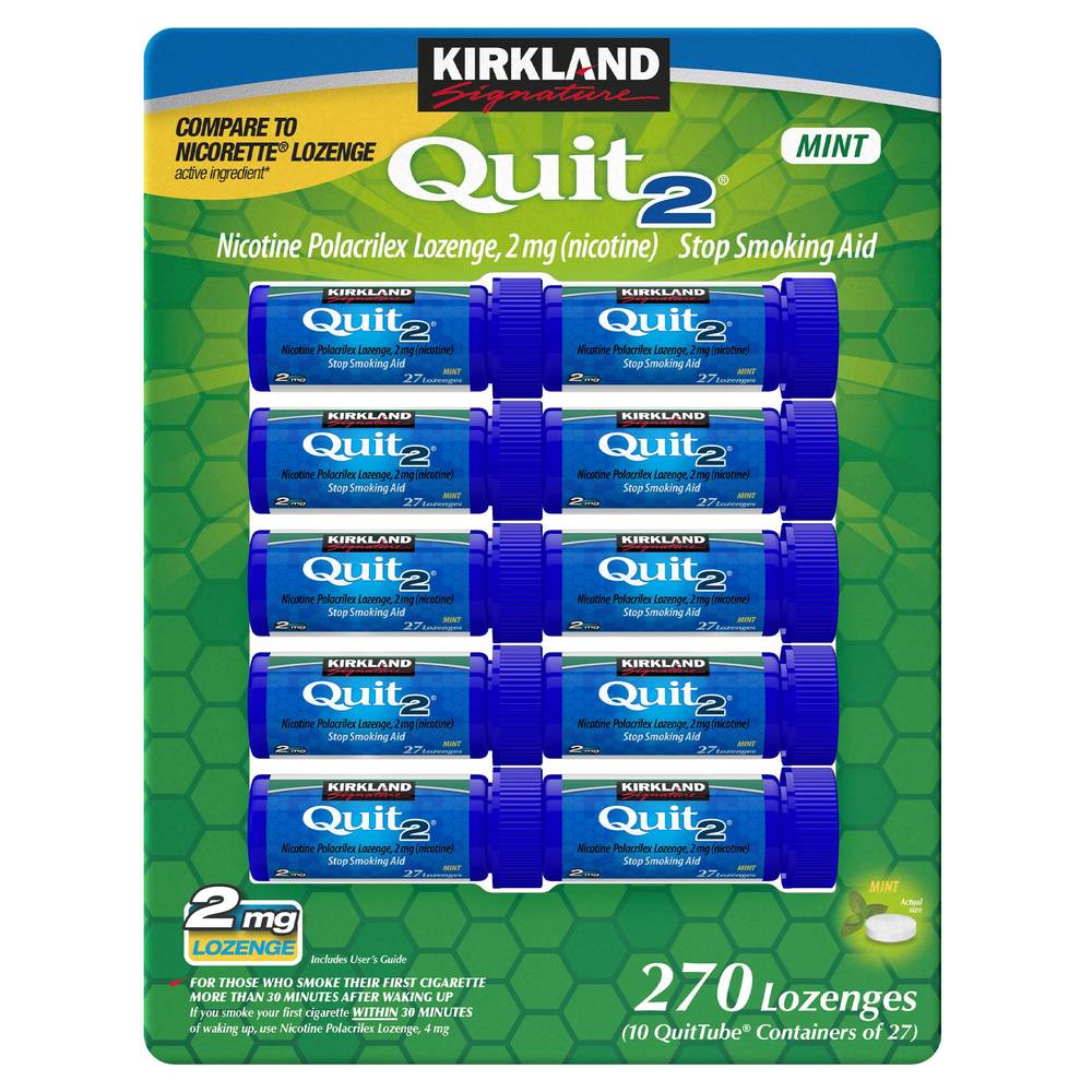 Nicorette Quit2 Mint 2 mg Stop Smoking Aid