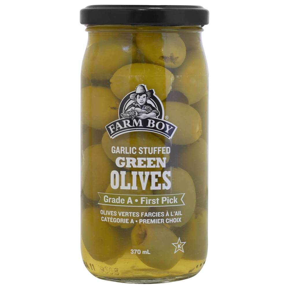 Farm Boy™ Garlic-Stuffed Green Olives (370 ml)