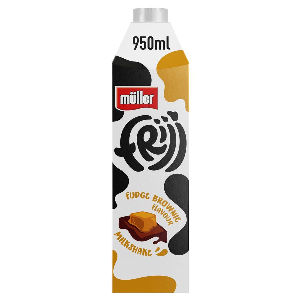 Müller Fudge Brownie, Frijj Milkshake (950ml)