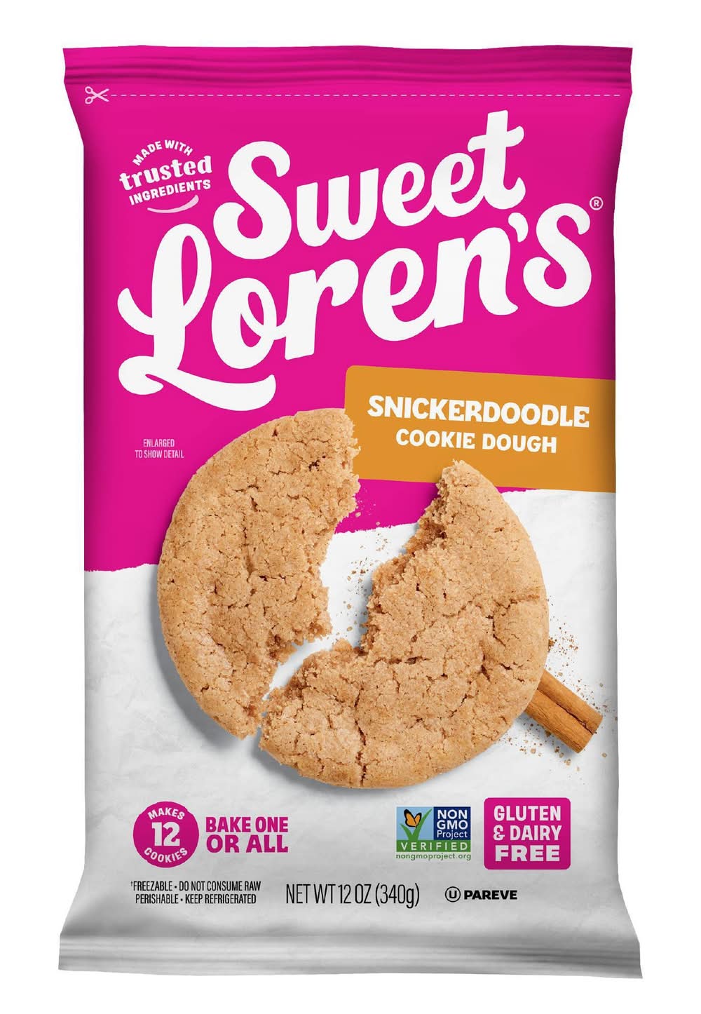 Sweet Loren's Cookie Dough, Snickerdoodle (12 oz)