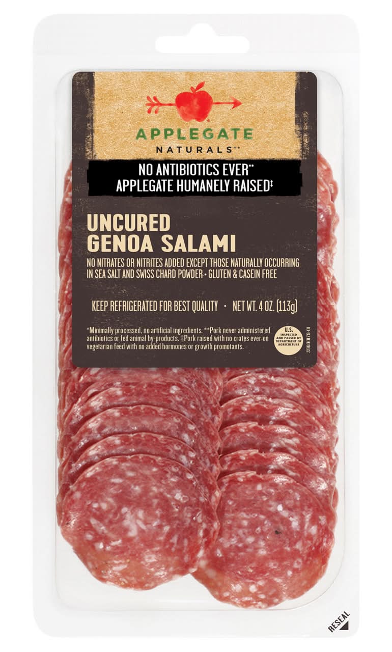 Applegate Naturals Uncured Genoa Salami Sliced