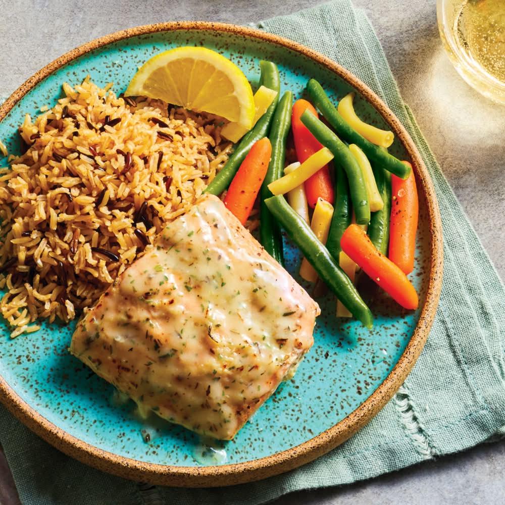 M&M Food Market · Pink Salmon in Herb and Garlic Sauce (142 g)