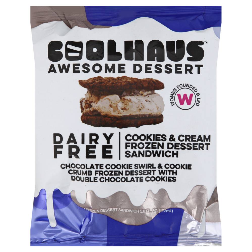 Coolhaus Dairy Free Frozen Dessert Cookies and Cream (5.8oz pouch)