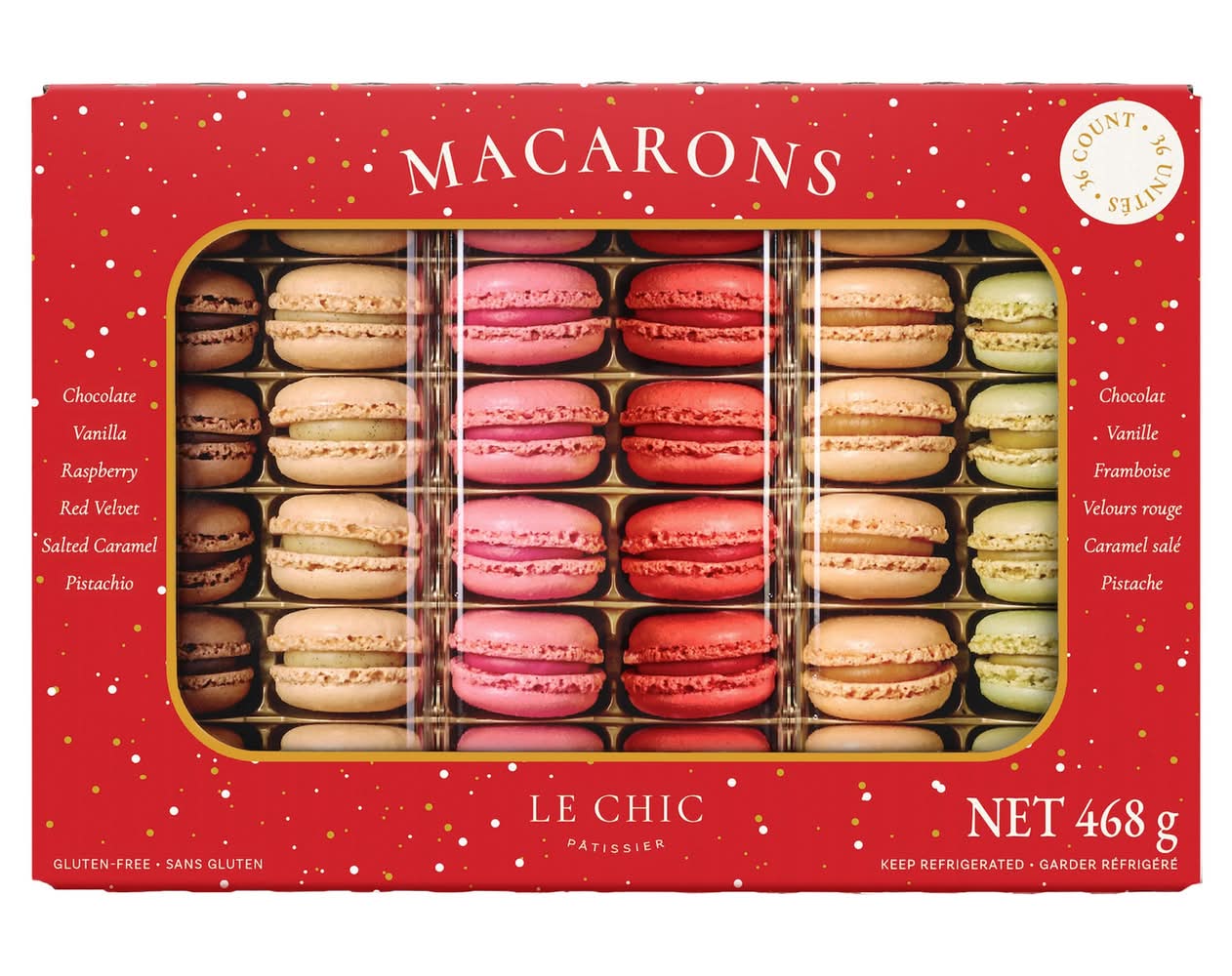 Le Chic Patissier - Emballage Varié De Macarons, 468 G / Le Chic Patissier Macarons Variety Pack, 468 G
