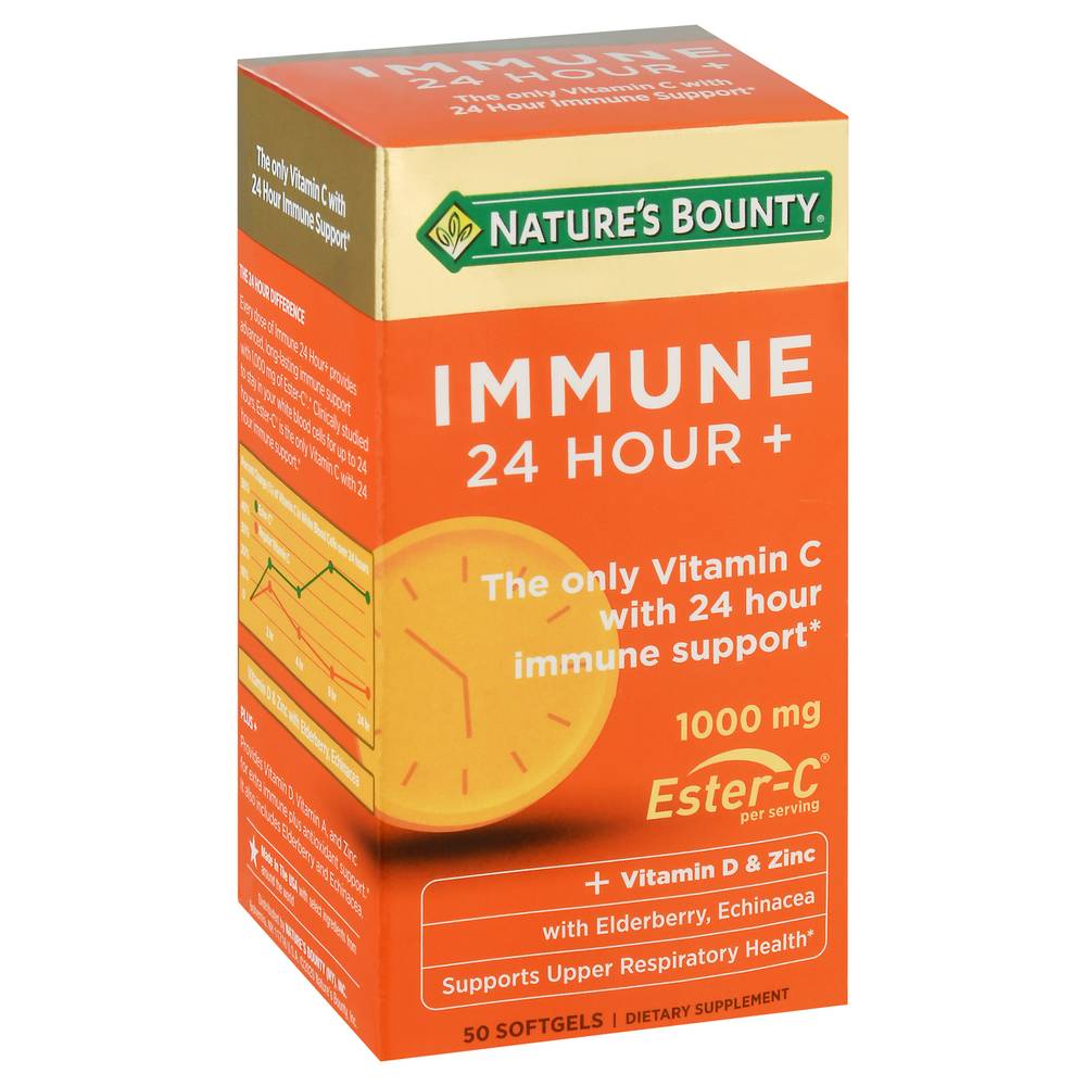 Nature's Bounty Immune 24 Hour +1000 mg Softgels, 50 ct