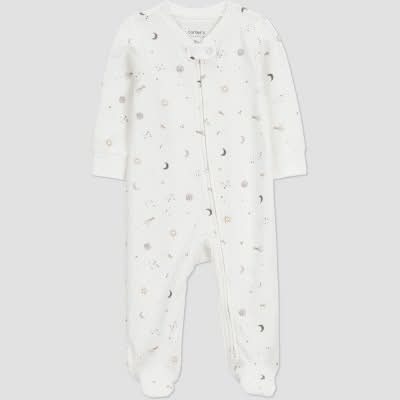 Carter's Just One You Baby Boy's Celestial Sleep N' Play One Piece Pajama, 3M, Ivory