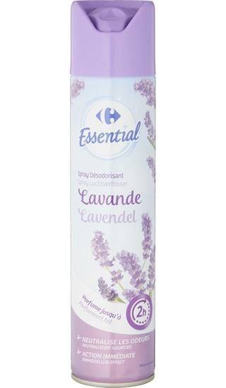 Carrefour Essential - Spray désodorisant parfum lavande (300ml)