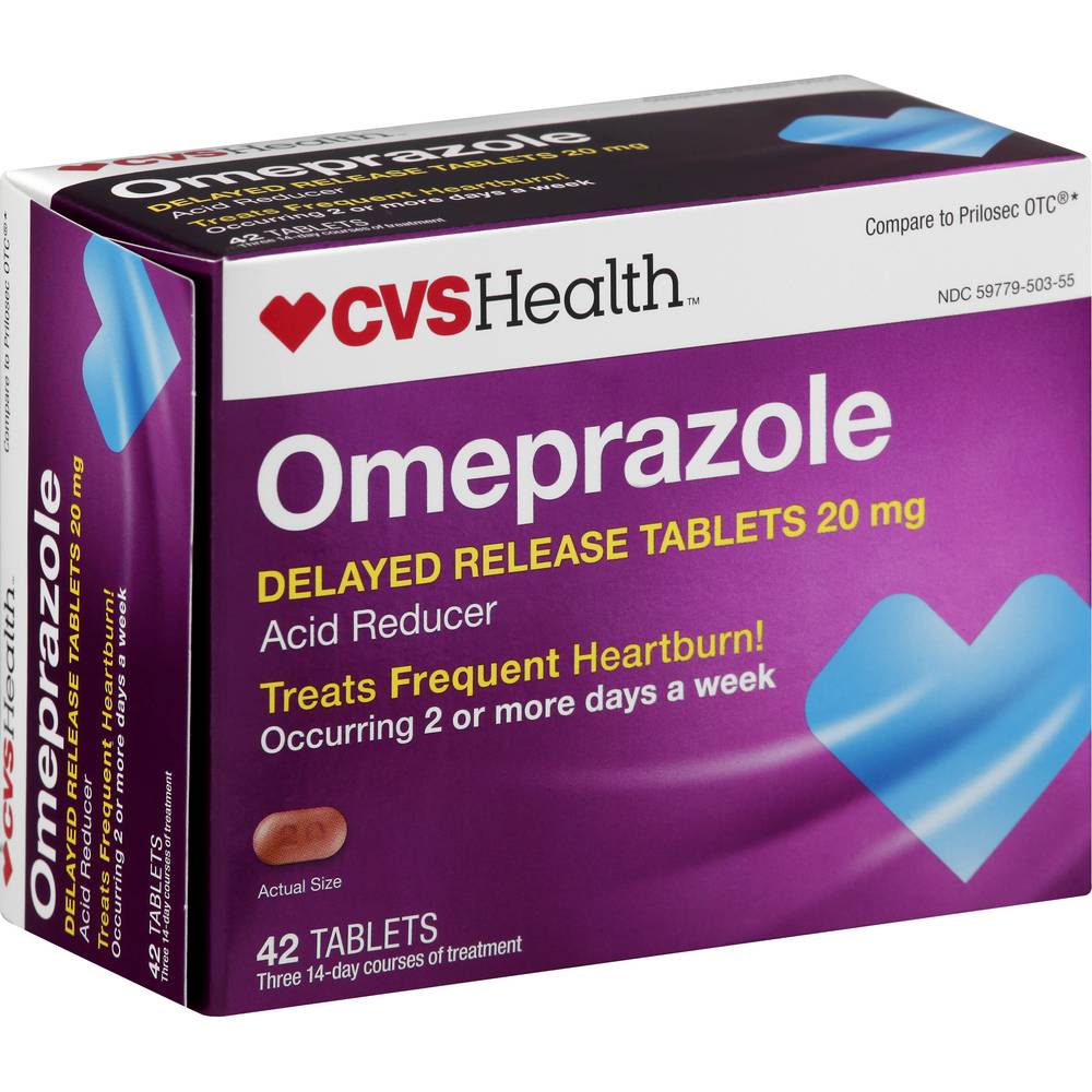 CVS Health Omeprazole Acid Reducer Delayed Release 20mg Tablets