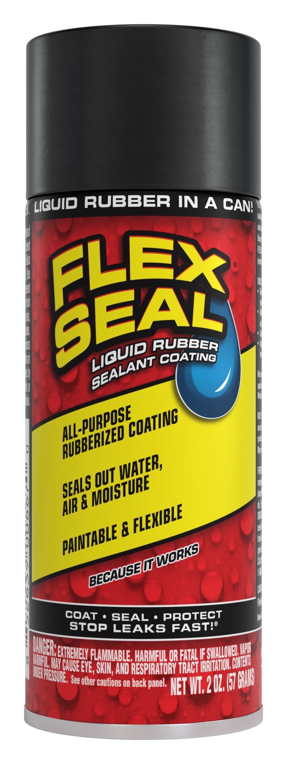 Flex Seal Mini 2-fl oz Black Aerosol spray Waterproof Rubberized Coating