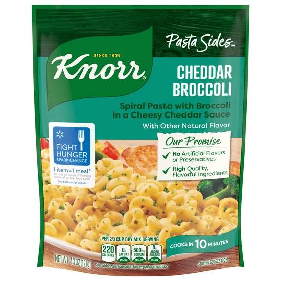 Knorr Pasta Sides Cheddar Broccoli Fusilli Pasta