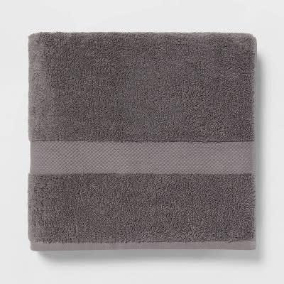 Threshold Performance Plus Oversized Bath Towel, Dark Gray