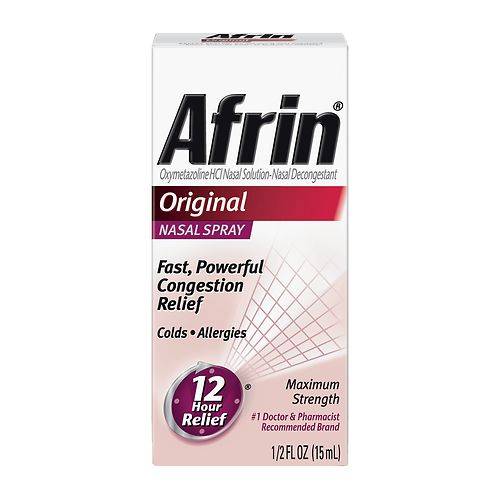 Afrin 12 Hour Nasal Spray, Original - 1.0 oz