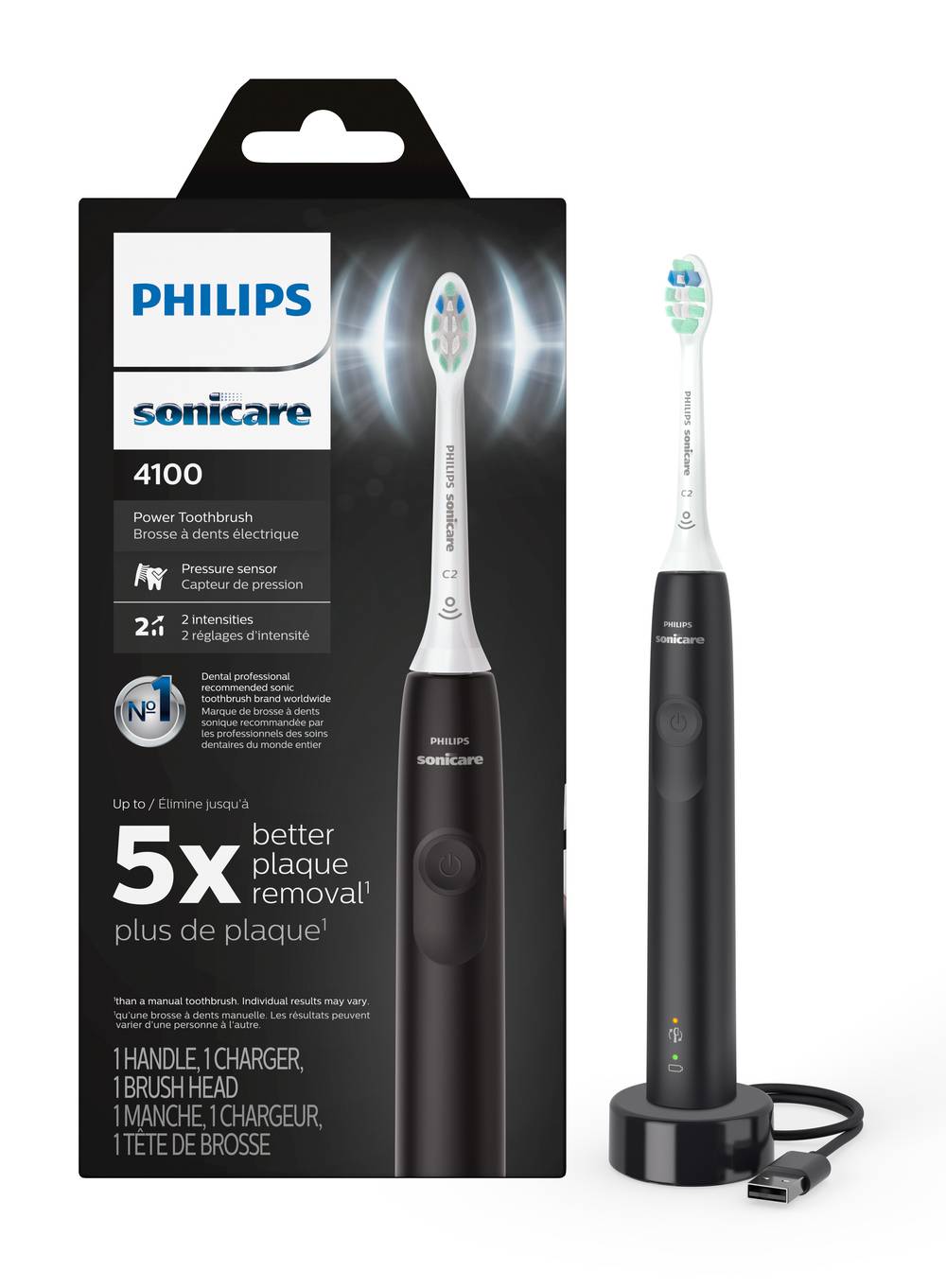 Philips Sonicare 4100 Power Toothbrush, Black