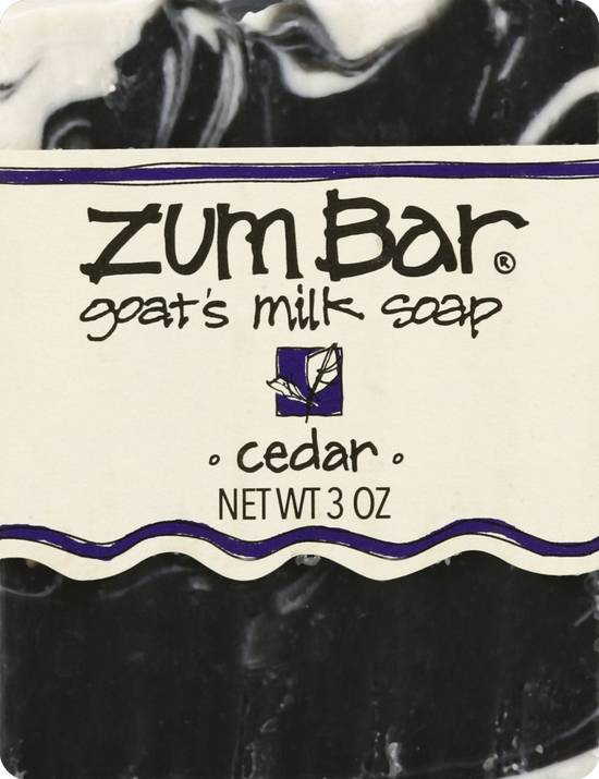 Zum Bar Soap, Goat's Milk, Cedar - 3 oz