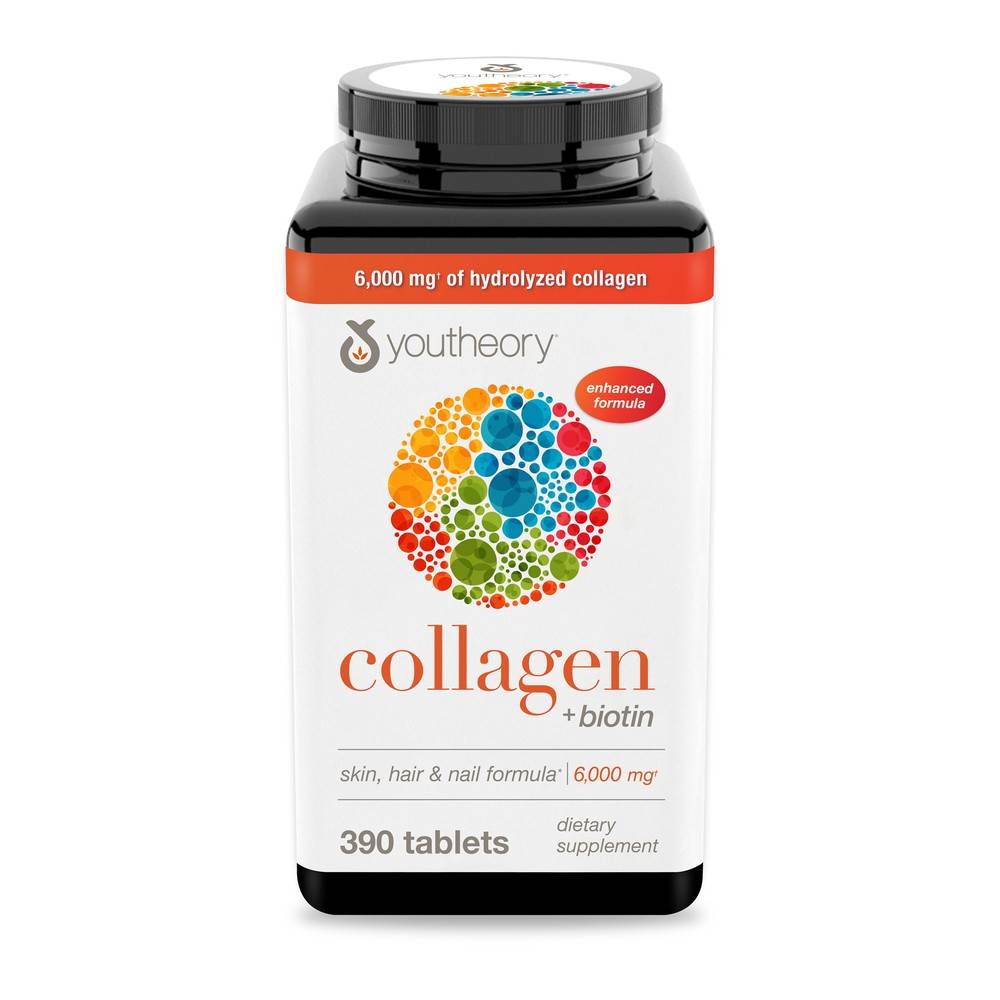 Youtheory Collagen +Biotin Tablets (8 oz, 390 ct)