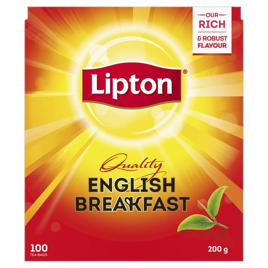 Lipton English Breakfast Tea Bags (100 Pack) 200g