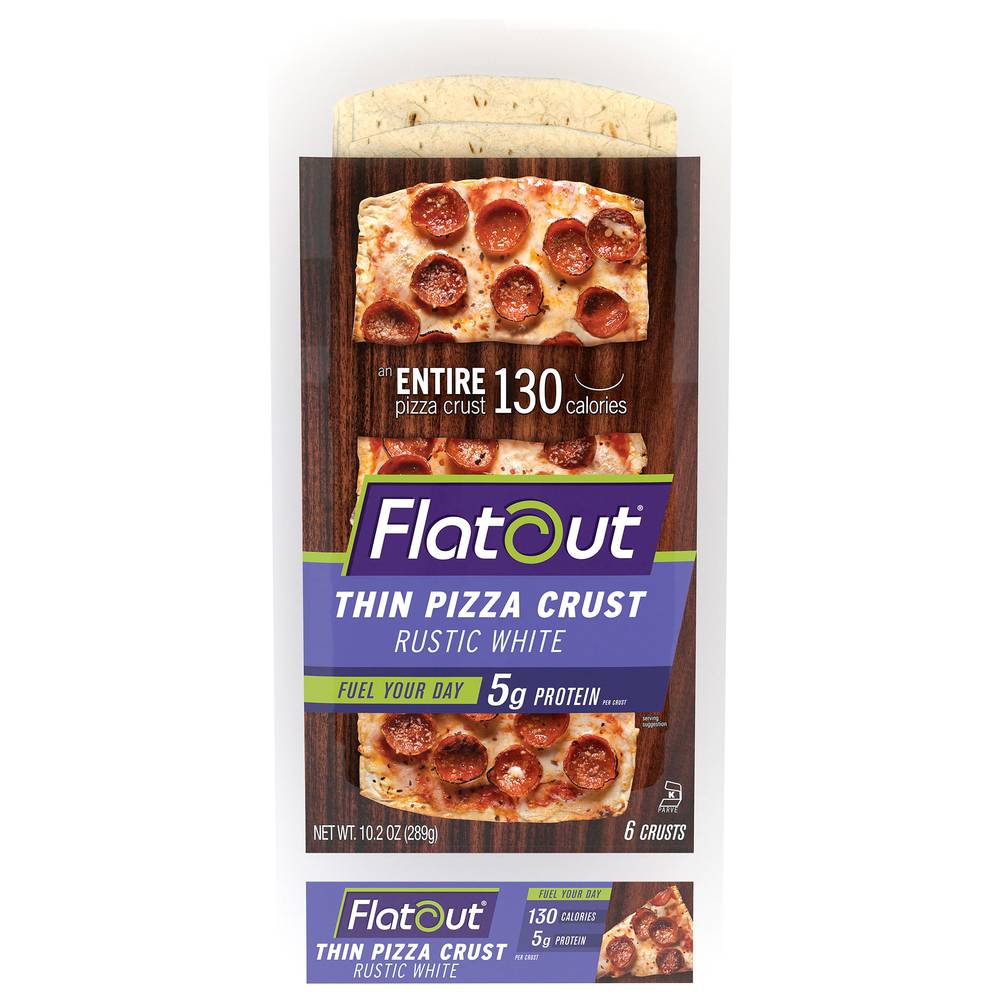 Flatout Rustic White Thin Pizza Crusts (6 ct)