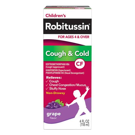 Robitussin Grape Cough & Cold Suppressant (4 oz)