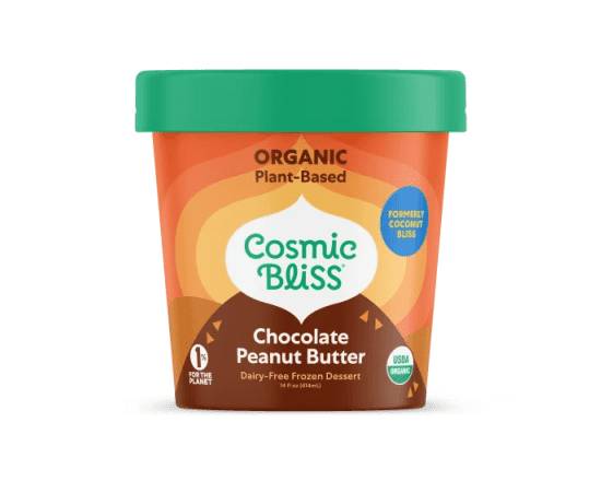 Cosmic bliss helado orgánico de  chocolate y mantequilla de maní