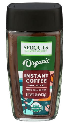 Sprouts Organic Dark Roast Instant Coffee Jar