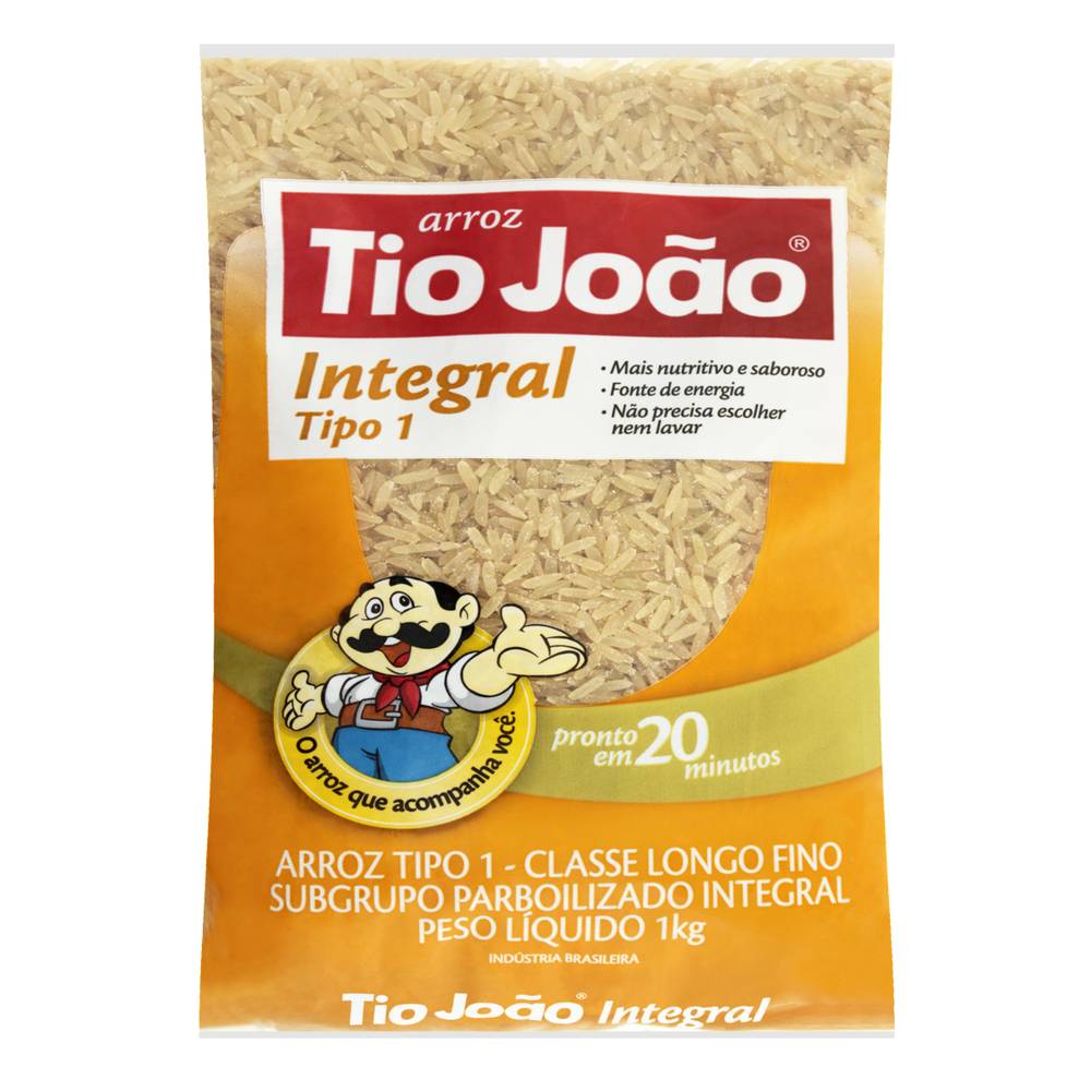 Tio joão arroz integral longo fino tipo 1 (1 kg)