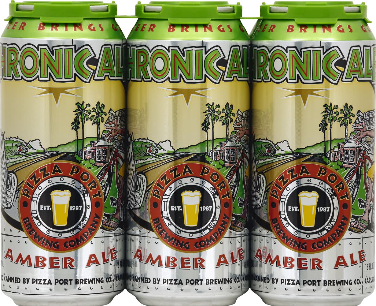 Pizza Port Brewing Company Chronic Ale Amber Beer (6 x 16 fl oz)
