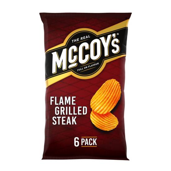 McCoy's Flame Grilled Steak Flavour Potato Crisps 6 x 25g