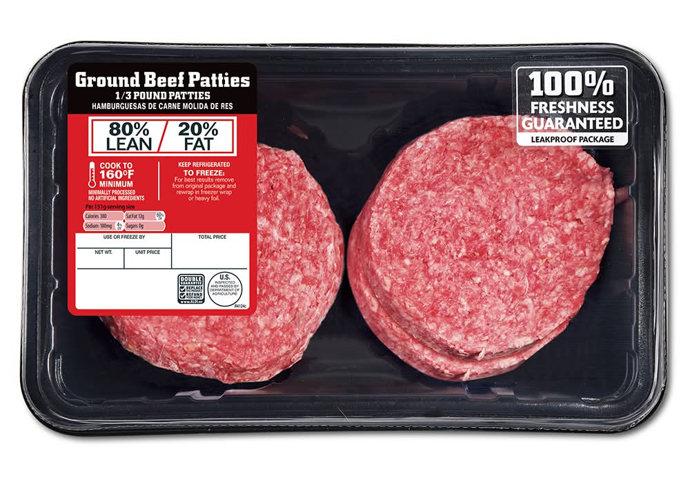 80% Lean Ground Beef Patties
