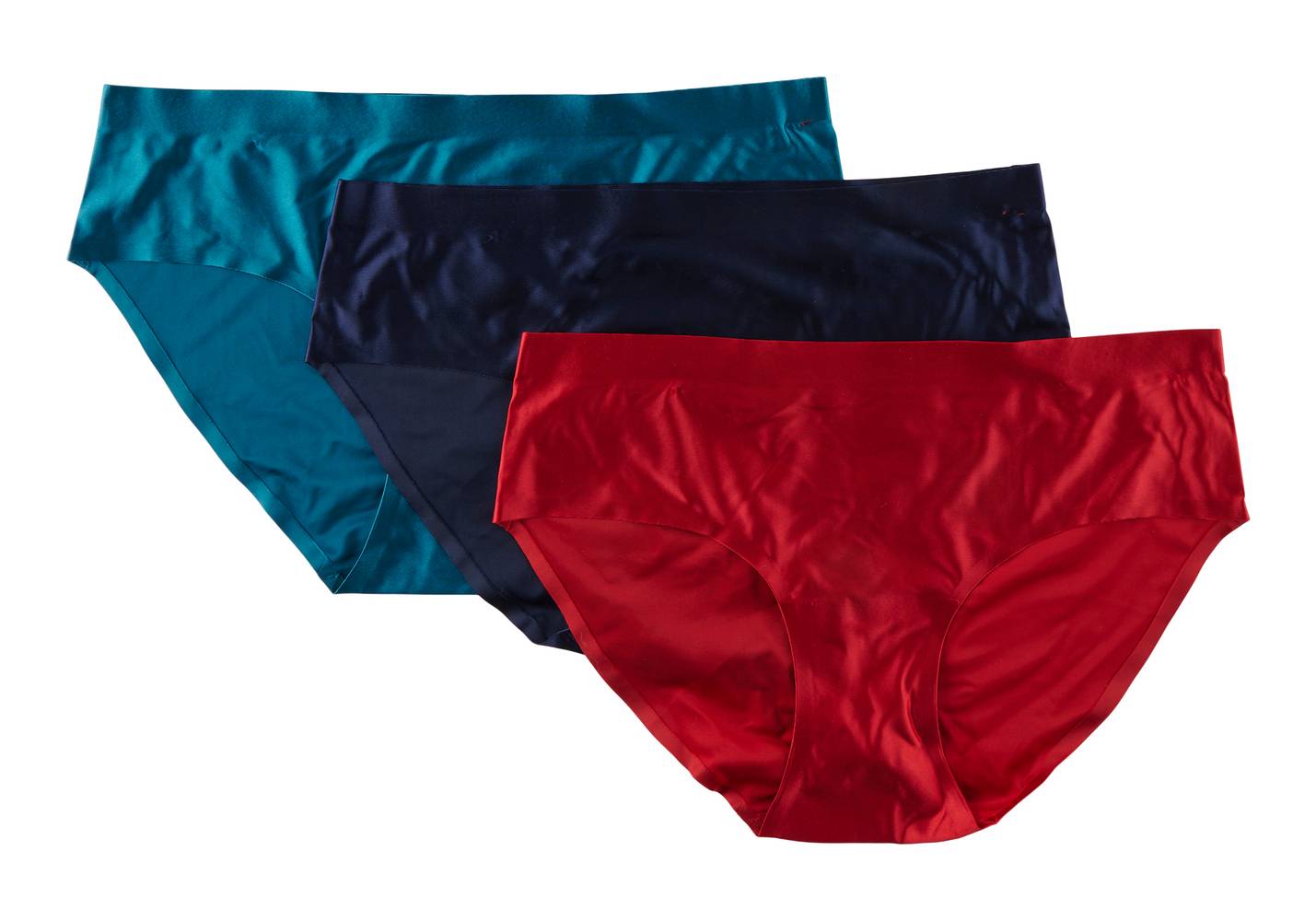 Culotte à taille basse en satin Carisma pour femmes, emb. de 3 (Grand, Rouge bouffo) / Carisma Women's Satin Hipster Underwear, 3-Pack (L, Jester Red)