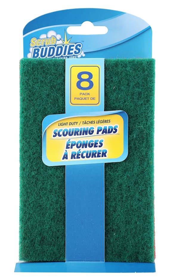 Scrub Buddies Light Duty Scouring Pads (8 ct)