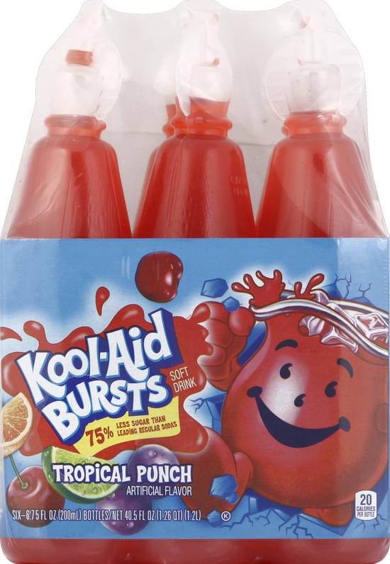 Kool-Aid Bursts Tropical Punch Ready-To-Drink Soft Drink (6 ct,6.75 fl oz)