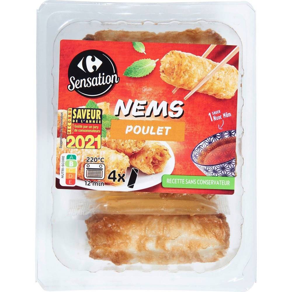 Carrefour Sensation - Nems poulet (4 pièces)