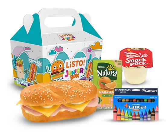Lunch Box Sanduche Mixto + Nectar Naranja + Snack Pack Vainilla