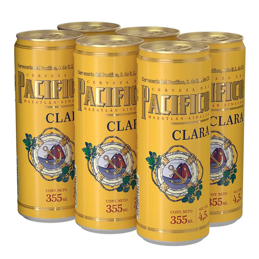 Pacifico cerveza clara (355 ml)