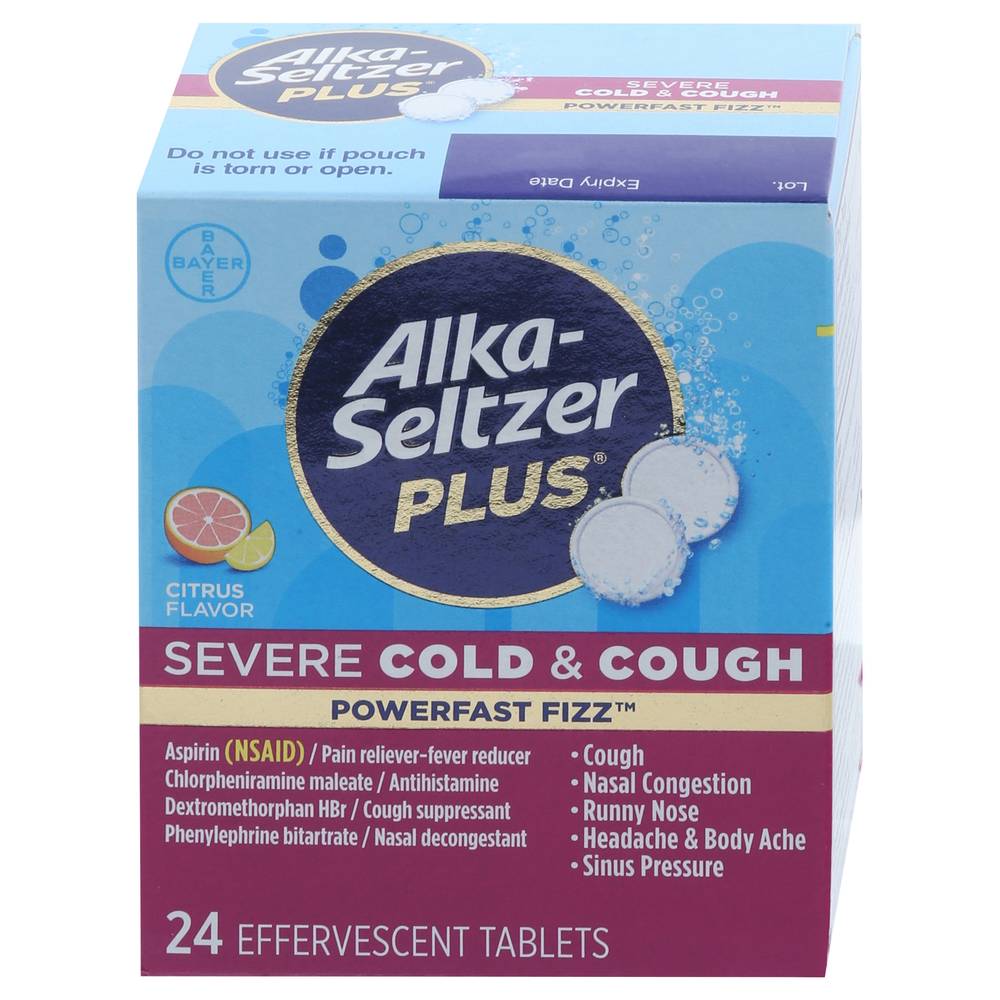 Alka-Seltzer Severe Cold & Cough Effervescent Tablets (citrus)