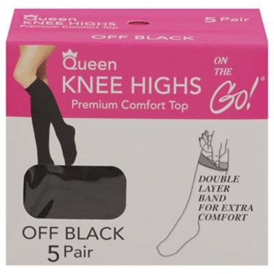 Otg Knee High Off Blk Lrg - 5 Pk