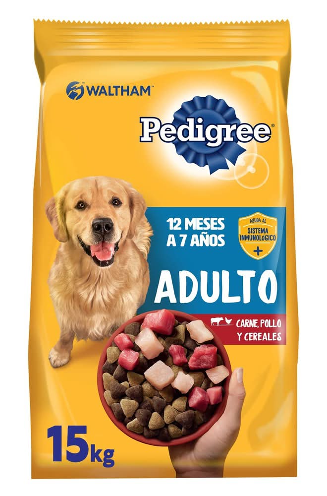 Pedigree · Alimento para perros - Carne-Pollo-Cereales - Adulto (15 kg)