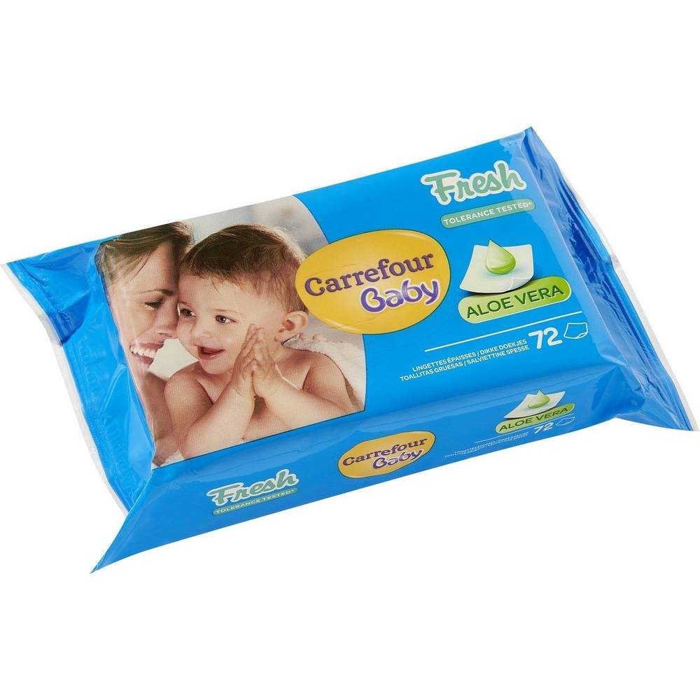 Carrefour Baby Fresh Lingettes à l''Aloe Vera 72 Pièces