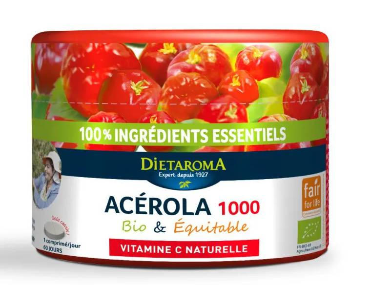 Acerola 1000 cassis ffl x60- DIETAROMA - BIO