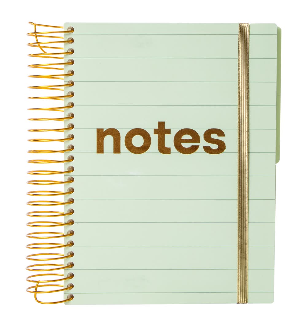 Single Wire Spiral Notebook 6in x 8.25in Green