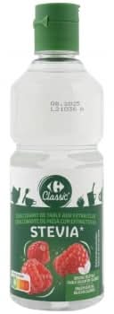 Edulcorante líquido de Stevia Classic Carrefour 200 ml.