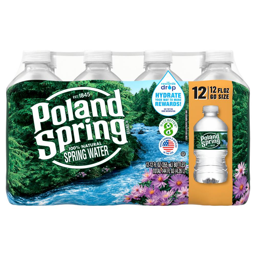 Poland Spring Go Size Water (12 ct, 12 fl oz)