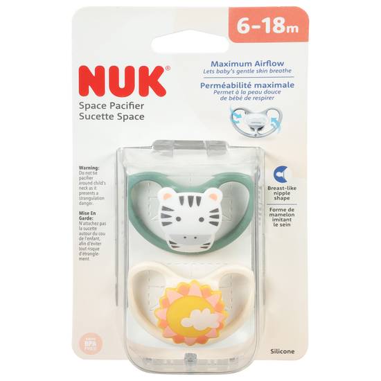 Nuk 6-18 Months Silicone Space Pacifier