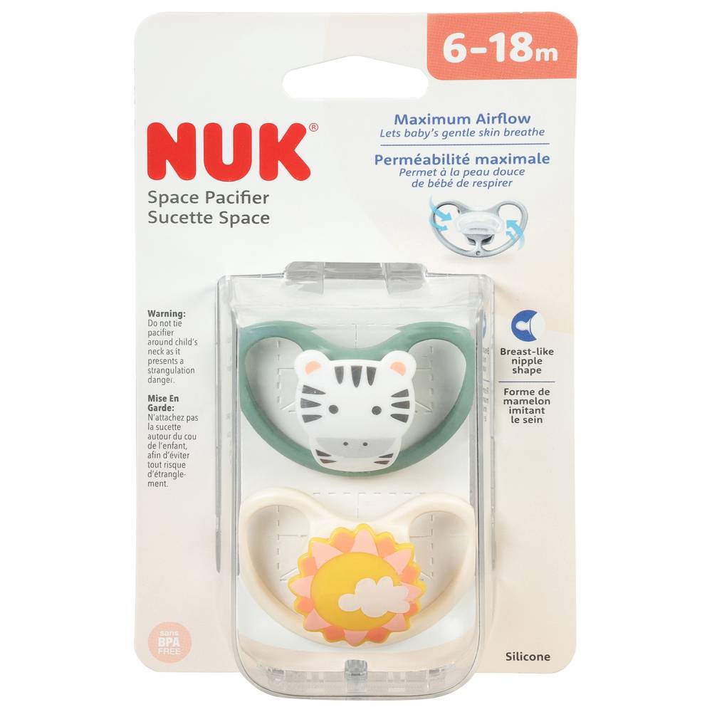 NUK 6-18 Months Silicone Space Pacifier (2 ct)