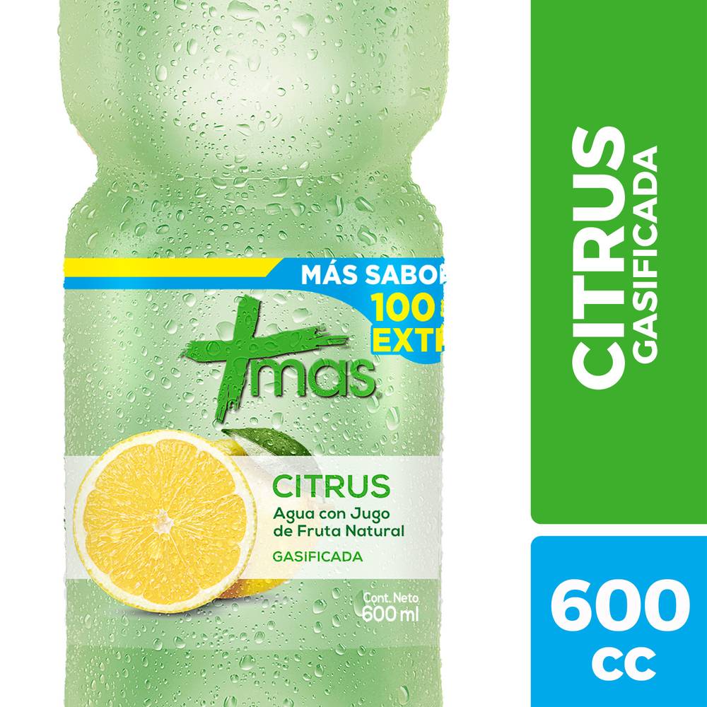 Mas · Agua saborizada con gas citrus (600 ml)